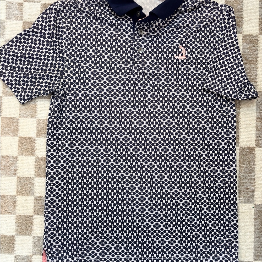 Greyson Youth XL (10-11) Navy Golf Polo Shirt with Pinehurst Logo